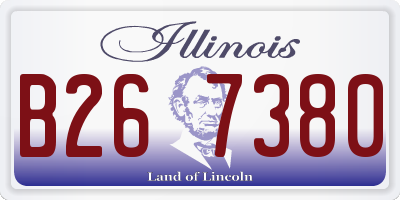 IL license plate B267380