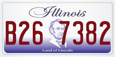 IL license plate B267382