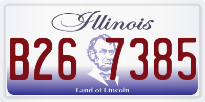 IL license plate B267385
