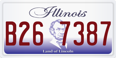 IL license plate B267387