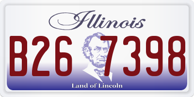 IL license plate B267398