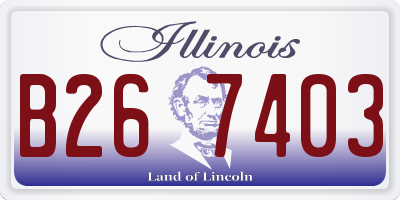 IL license plate B267403