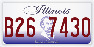 IL license plate B267430