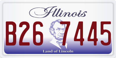 IL license plate B267445