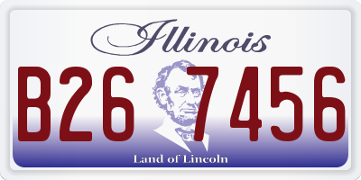 IL license plate B267456