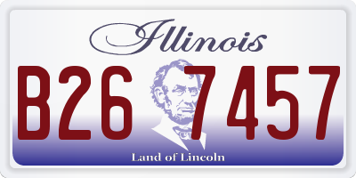 IL license plate B267457