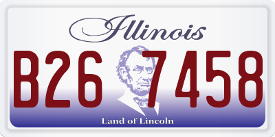 IL license plate B267458