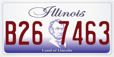 IL license plate B267463