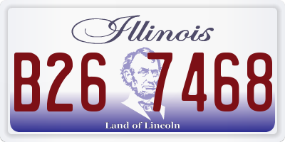 IL license plate B267468