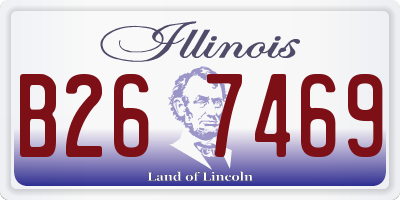 IL license plate B267469