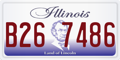 IL license plate B267486