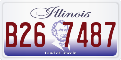 IL license plate B267487