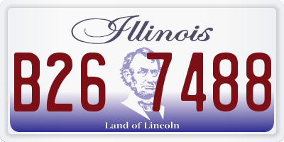 IL license plate B267488