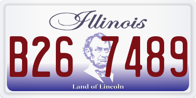 IL license plate B267489