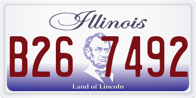 IL license plate B267492