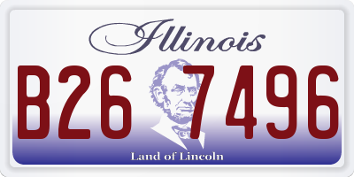 IL license plate B267496