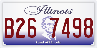 IL license plate B267498