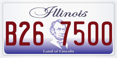 IL license plate B267500