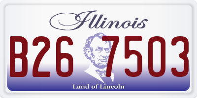 IL license plate B267503