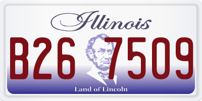 IL license plate B267509