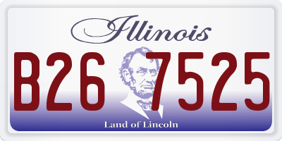 IL license plate B267525
