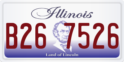 IL license plate B267526