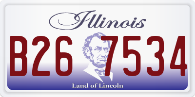 IL license plate B267534