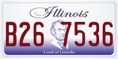 IL license plate B267536