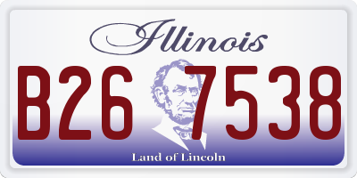 IL license plate B267538