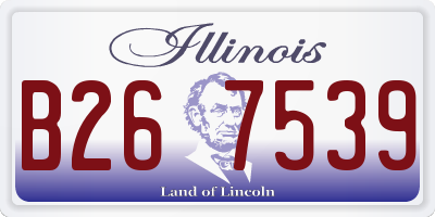 IL license plate B267539