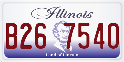 IL license plate B267540