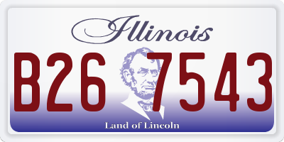 IL license plate B267543