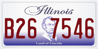 IL license plate B267546