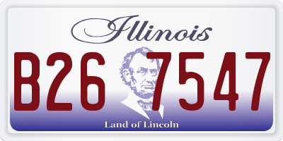 IL license plate B267547