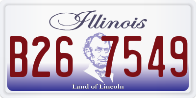IL license plate B267549