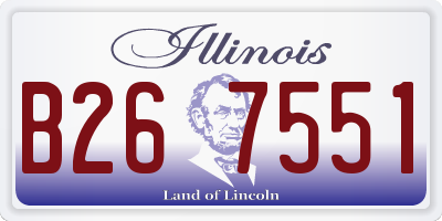 IL license plate B267551