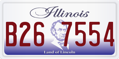 IL license plate B267554