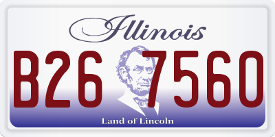 IL license plate B267560