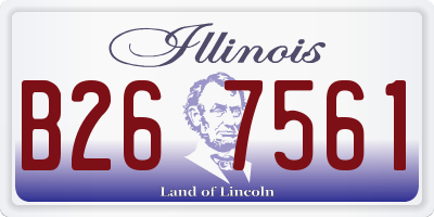 IL license plate B267561