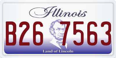 IL license plate B267563