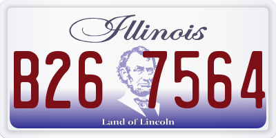 IL license plate B267564