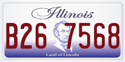 IL license plate B267568