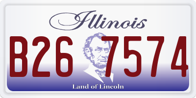 IL license plate B267574