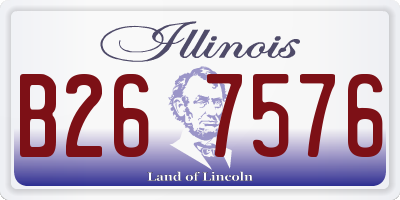 IL license plate B267576