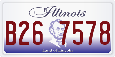 IL license plate B267578