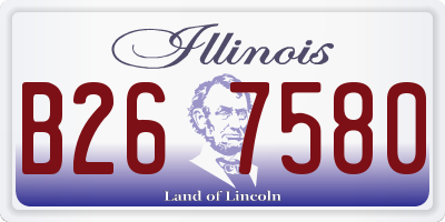IL license plate B267580