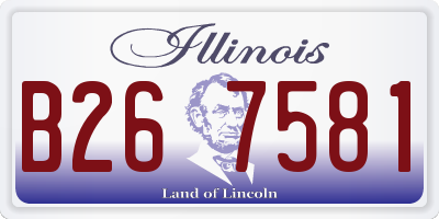 IL license plate B267581