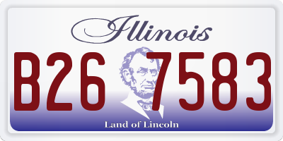 IL license plate B267583