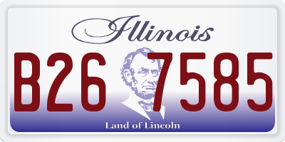 IL license plate B267585