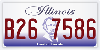 IL license plate B267586